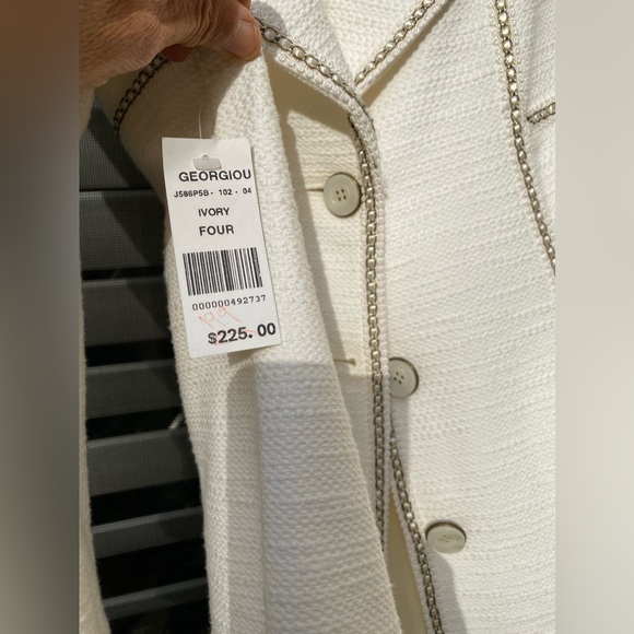 NWT Georgiou Studio Cotton Coat Size 4 - Picture 5 of 12